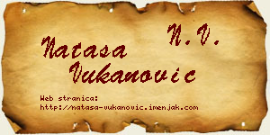 Nataša Vukanović vizit kartica